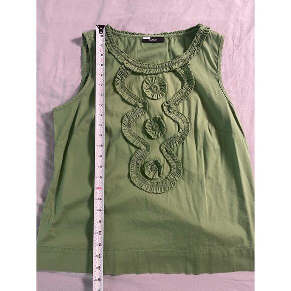 Alfani Green Sleeveless Blouse SZ Med - Picture 7 of 7